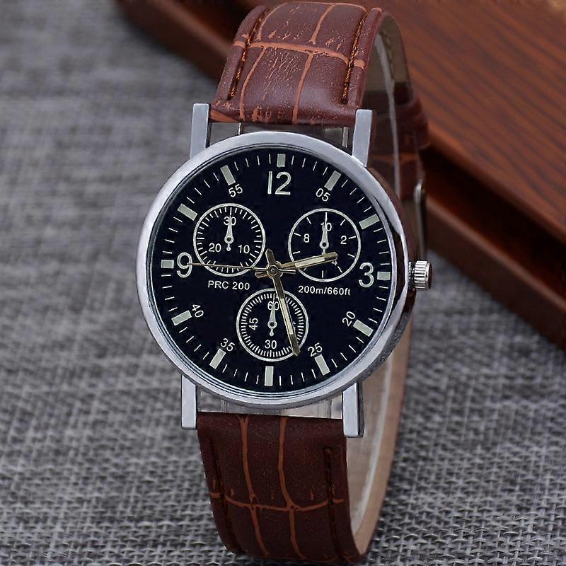 2022 Business Sport Men Watch Quality Fashion Numerals Faux Leather Analog Quartz Gentleman Watches Bracelet Clock Gift