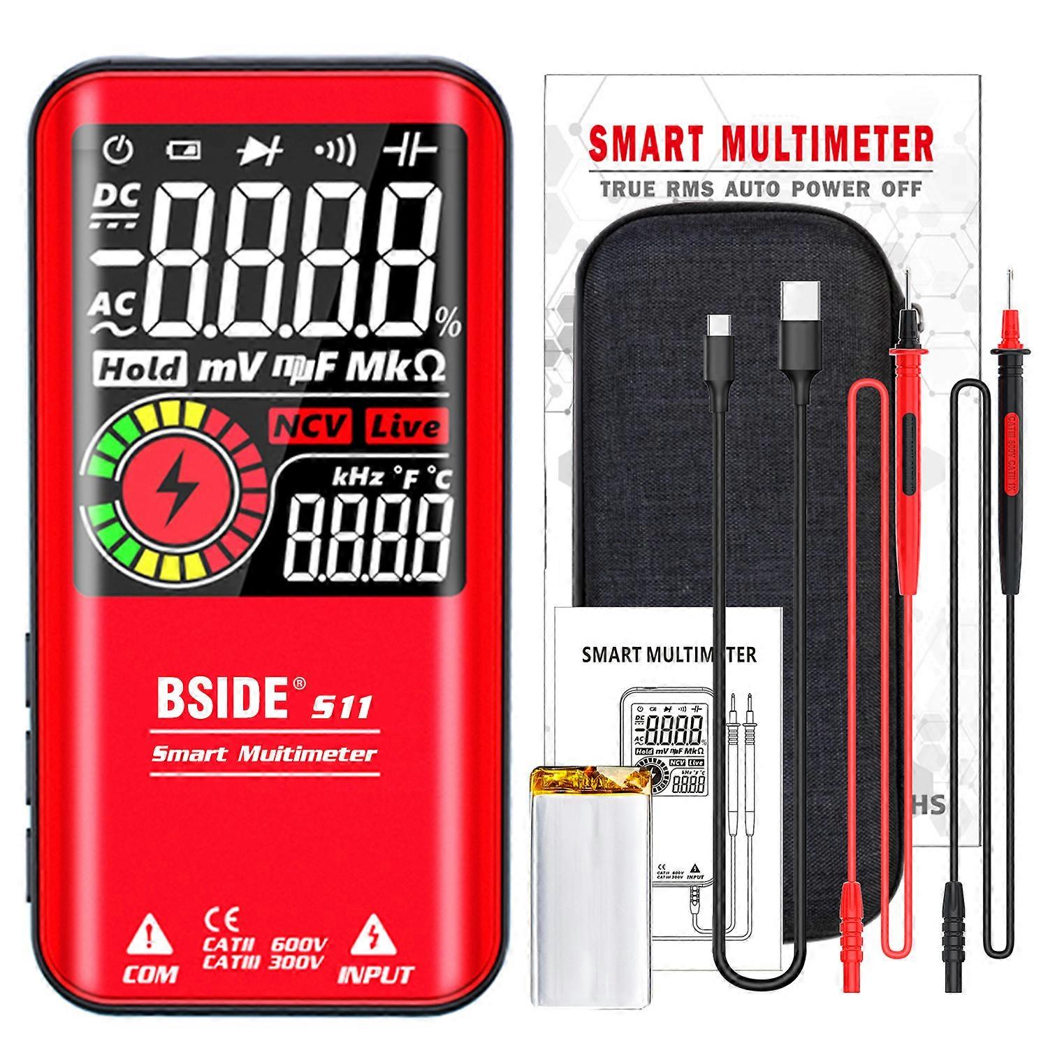 BSIDE Digital Multimeter A10 S11 S20 Profesional multimetro Smart DC AC Voltage Capacitor Ohm Diode NCV Hz EMF Tester Detector