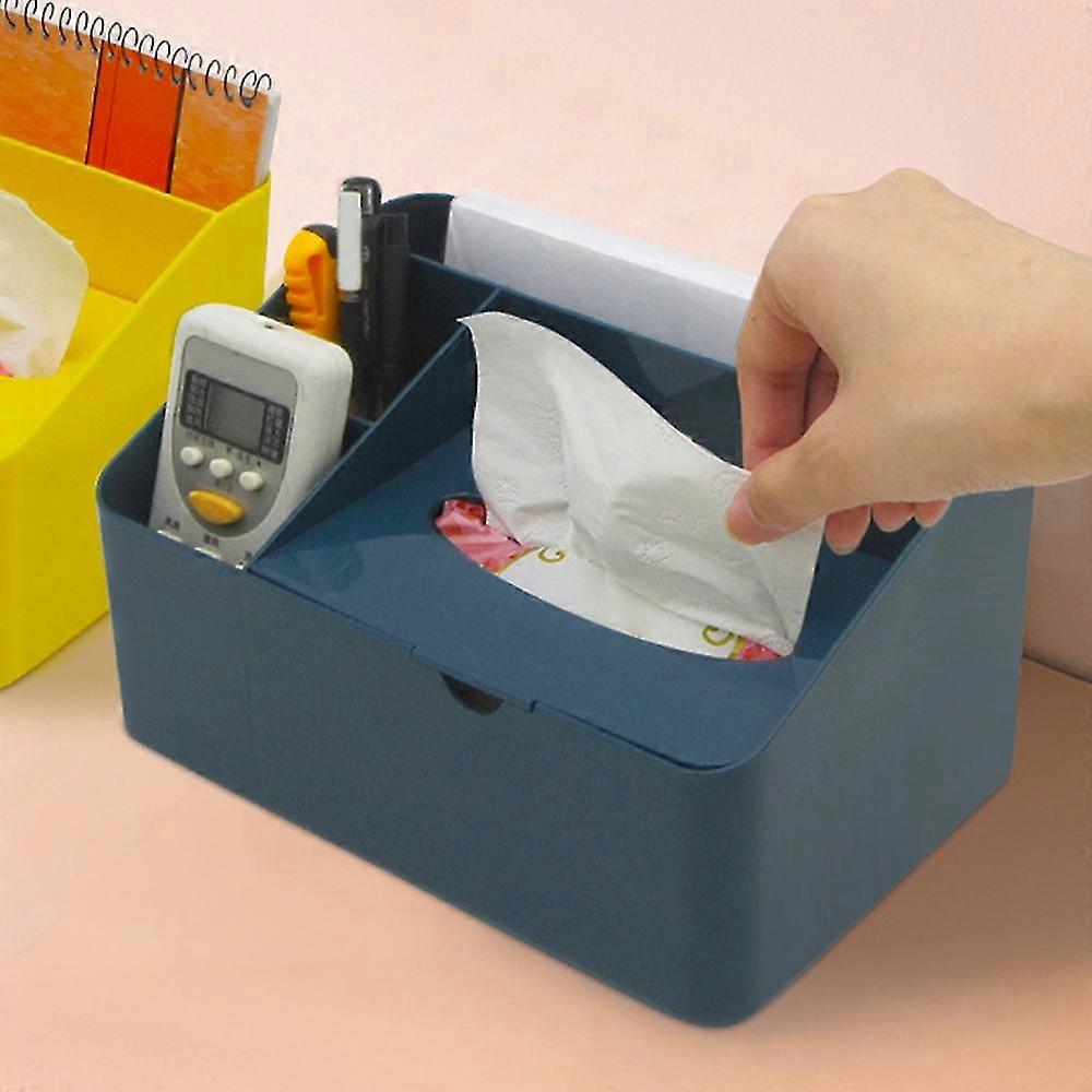 Multifunction Tissue Box With Remote Control Organizer For Dining Room