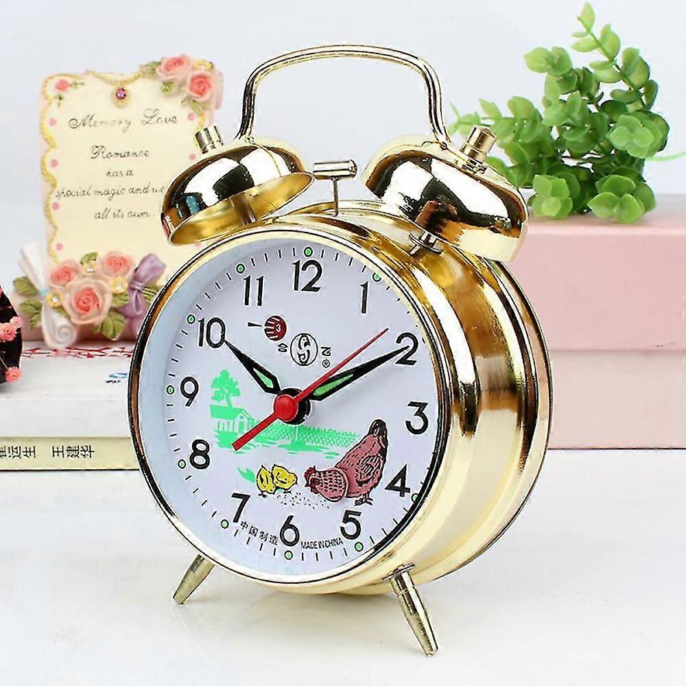 Vintage Animated Pecking Chicken Hen Alarm Clock, Classic Mechanical Alarm Clock RBY