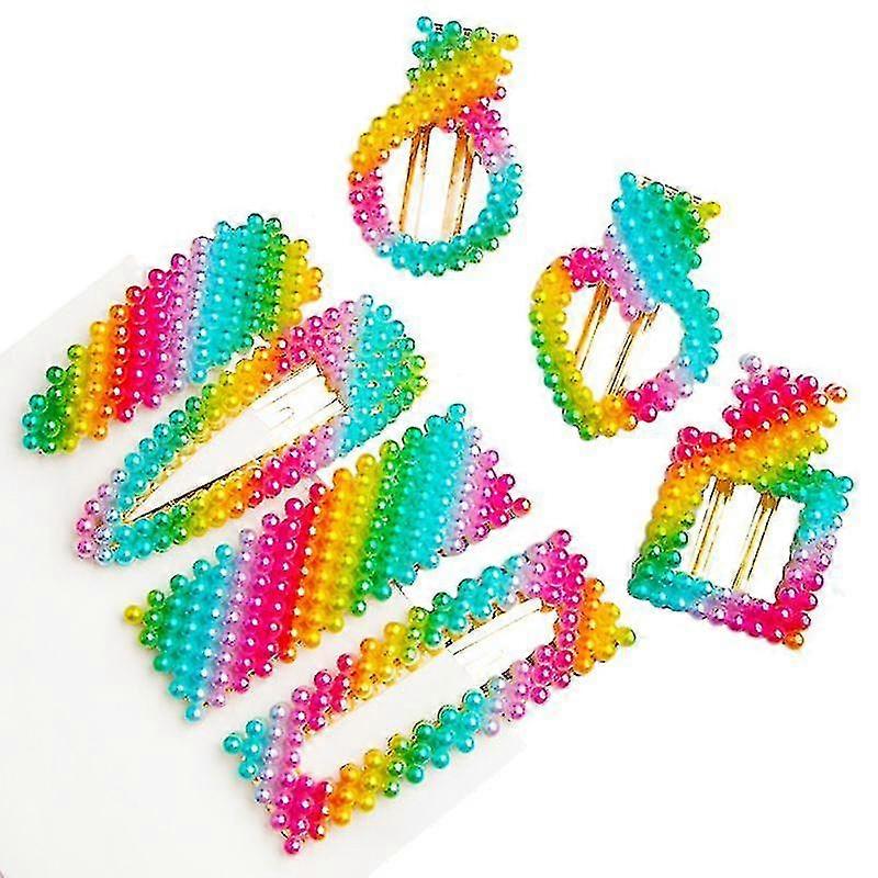 7pcs Rainbow Faux H Clip