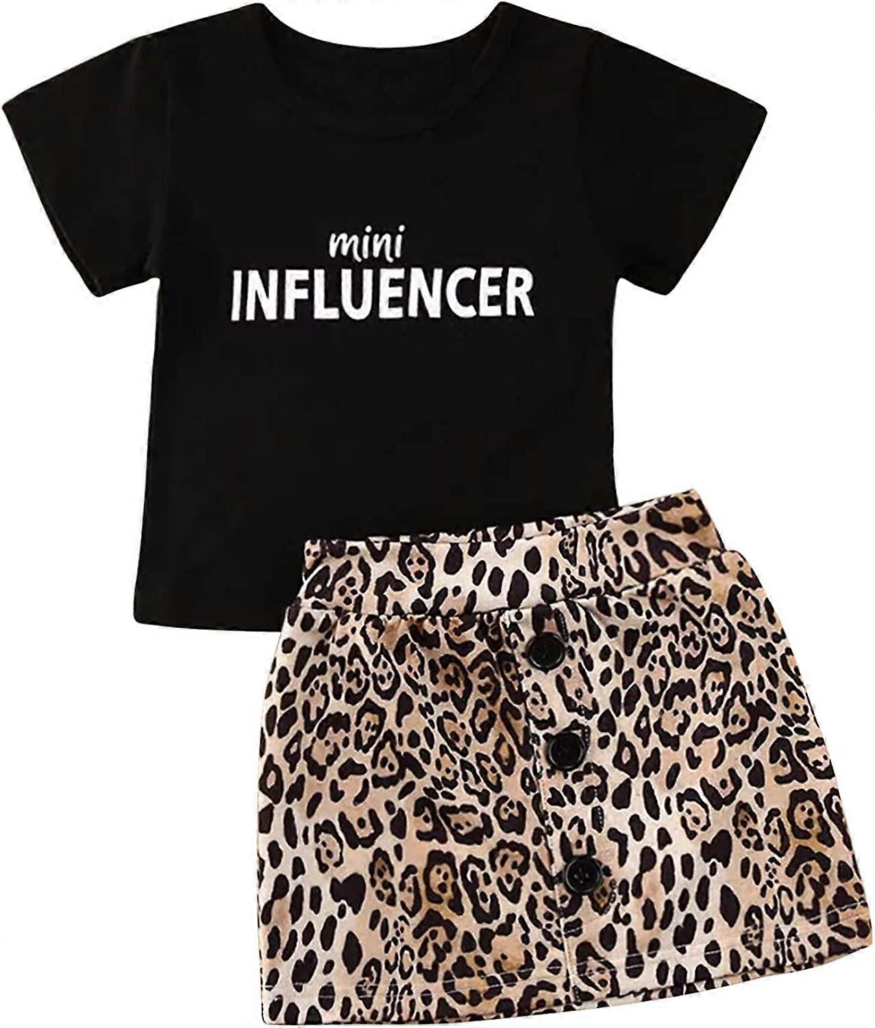 Fete Tinute Imbracaminte Pantaloni scurti Tinute Fuste Topuri Plus Leopard Wrap Fuste Tinute, 2 Pack