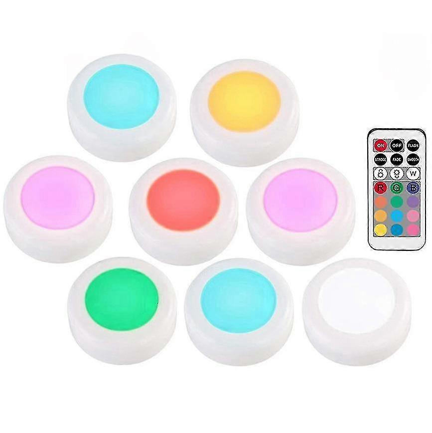 Rgb Led Under Cabinet Light Dimmable Touch Sensor Puck Lights For Cupboard