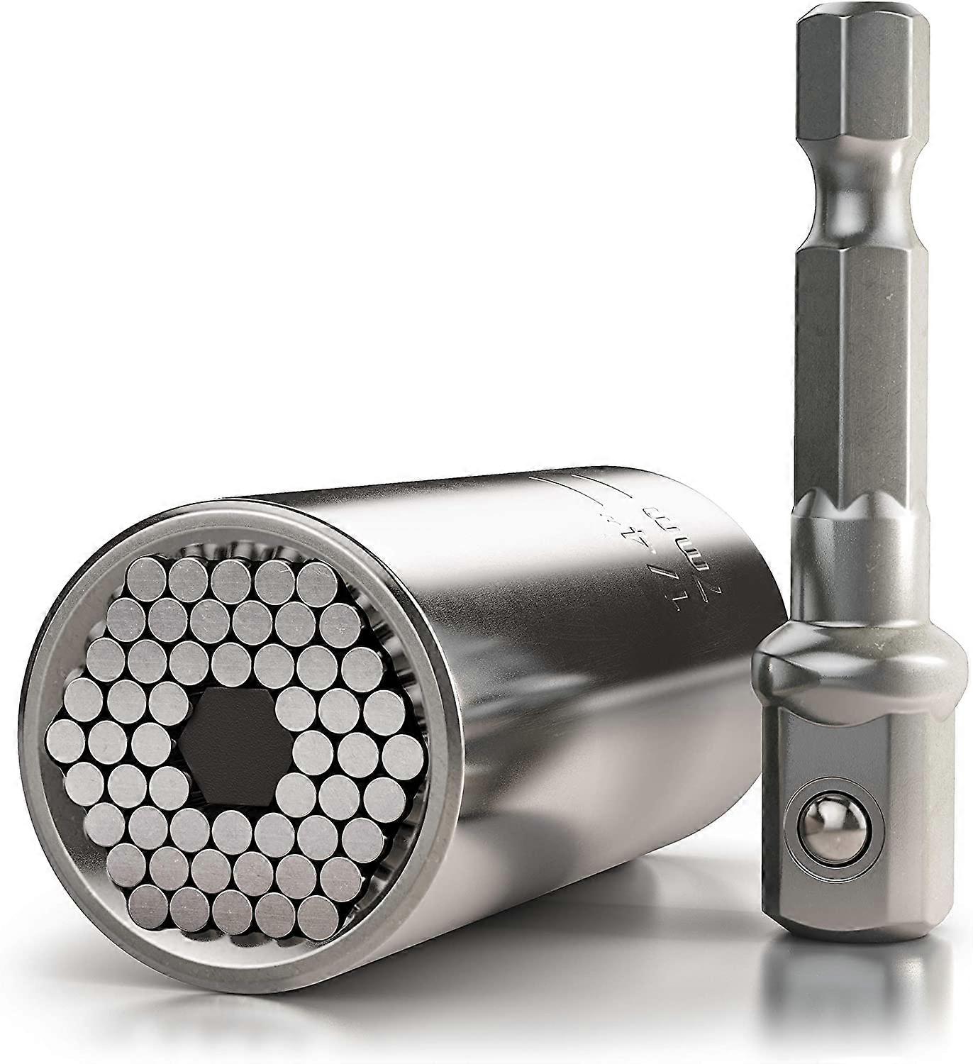 Premium Universal Wrench-Socket Wrench Multi-Function-Universal Nut Repair Hand Tool 7-19mm with Adapter