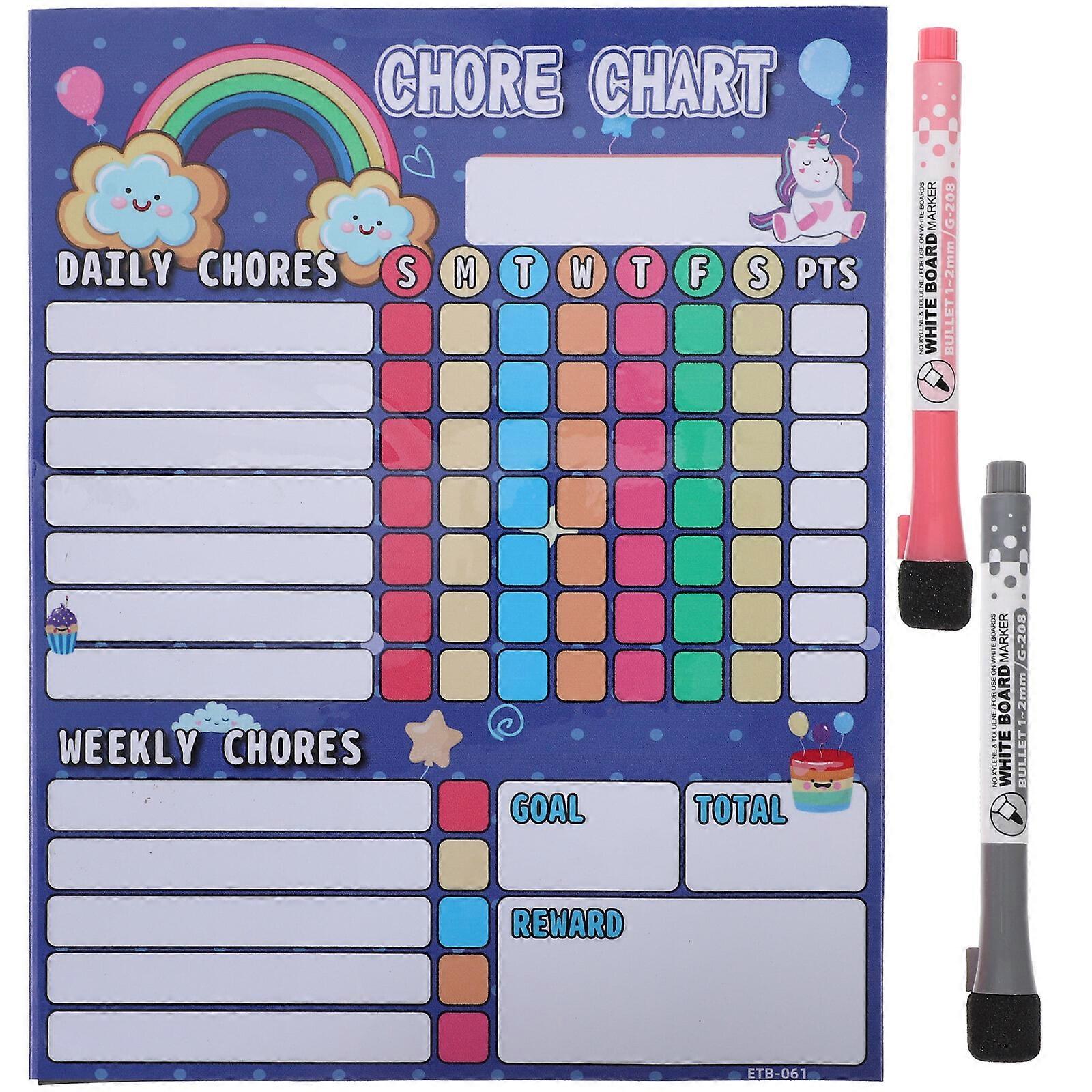 1 Set of Household Behavior Chart Reward Chart Convenient Kids Calendar