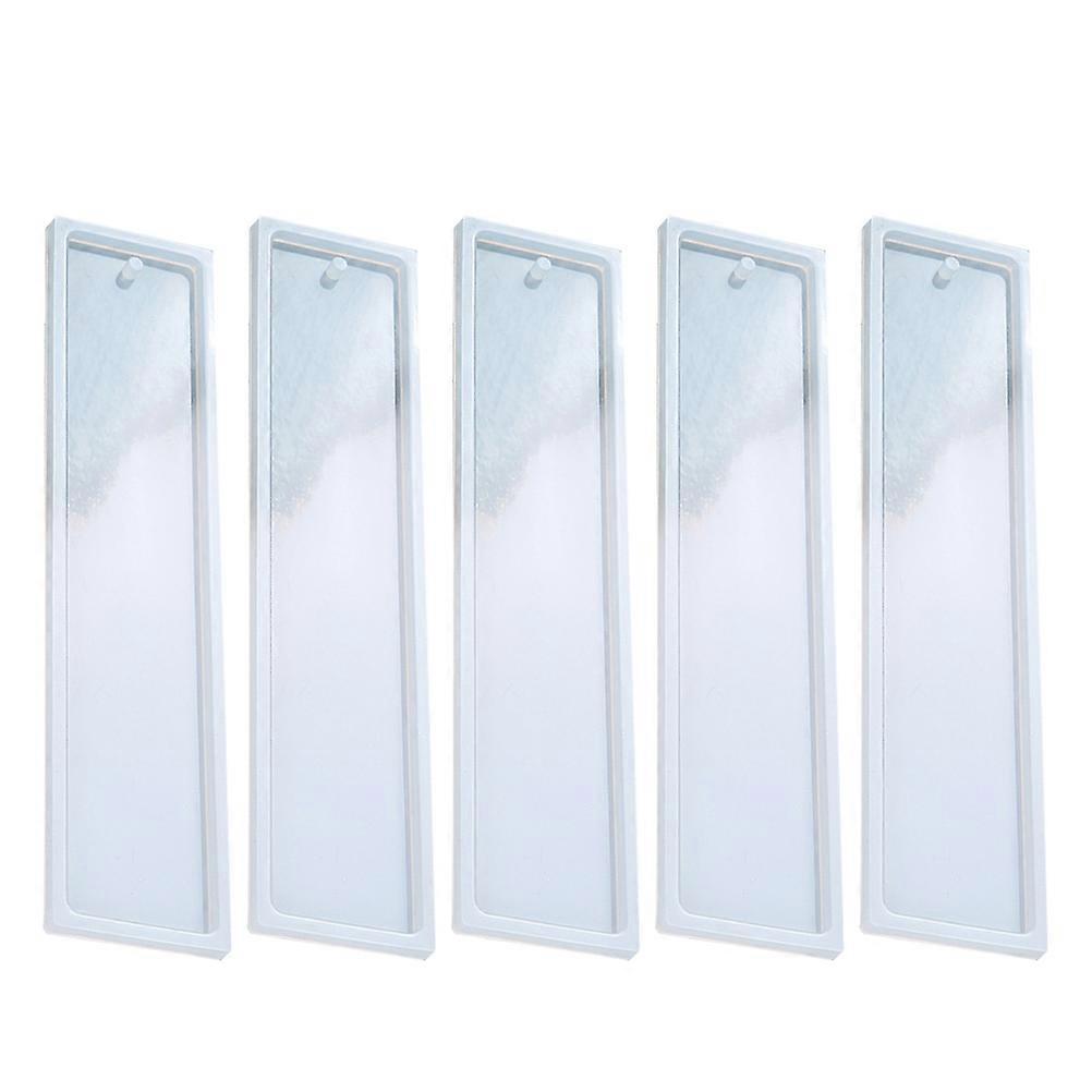 5 pcs סט מחזיק מפתחות תבניות תליון תכשיטים תבניות יצירה סימניה יציקת תבניות שרף אפוקסי תבנית סימניה שקופה