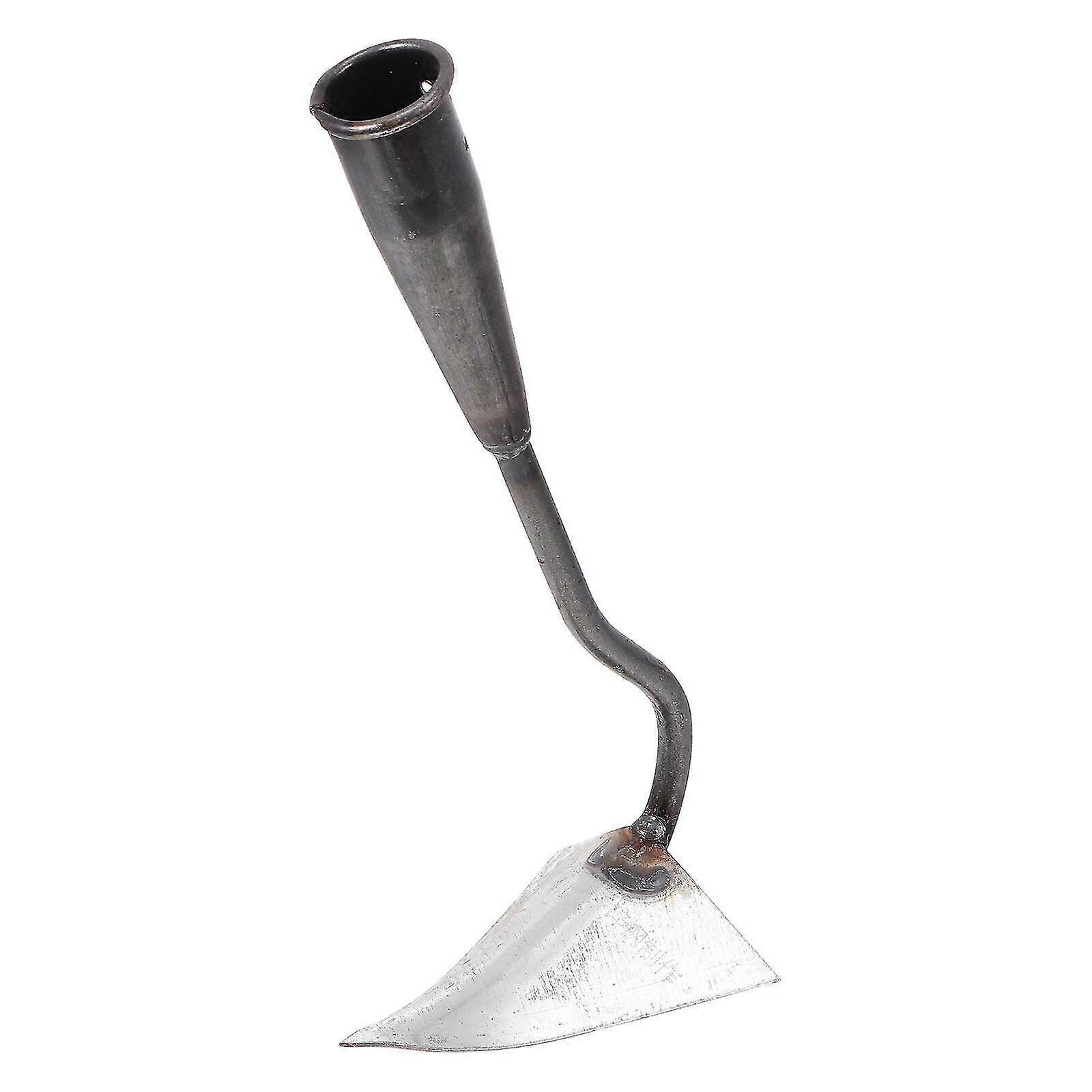 1pc Triangle Hoe Digging Soil Manuring Tool Pointed Head Trenching Hoe