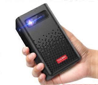 Toumei C900 Projector - Using Android 9.0 System, DLP Technology, Wireless Projection - Black