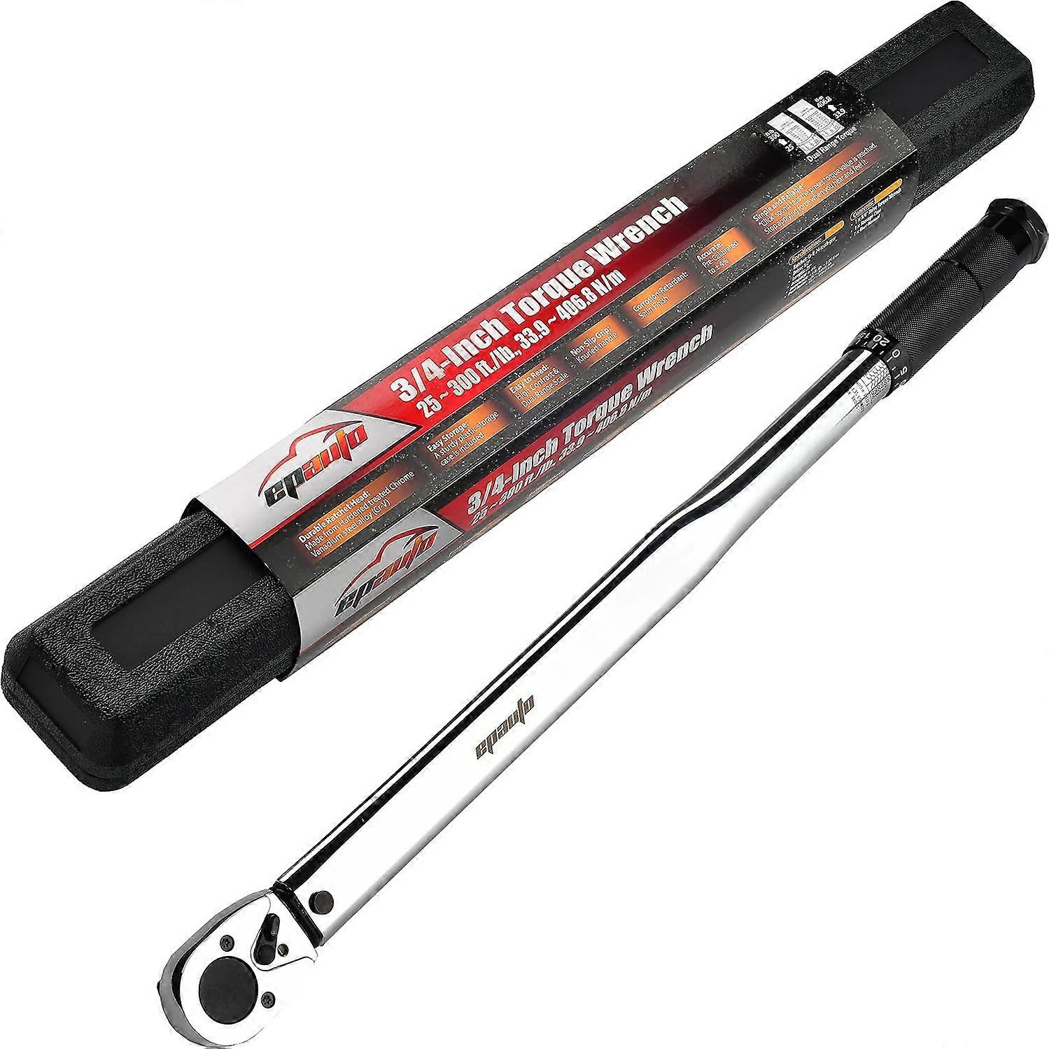 uto 3/4-inch torque wrench, 25 ~ 300 ft./lb., 33,9 ~ 406,8 N/m 3/4 polegadas Drive (25 ~ 300 ft./lb.)