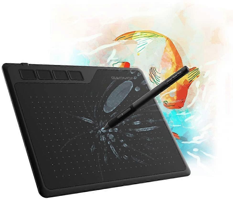 GAOMON S620 6.5 x 4 Inches Graphics Tablet with 8192 Pressure 4 Express Keys and Battery-Free Pen for  Drawing & OSU on Mac Windows Android Device
