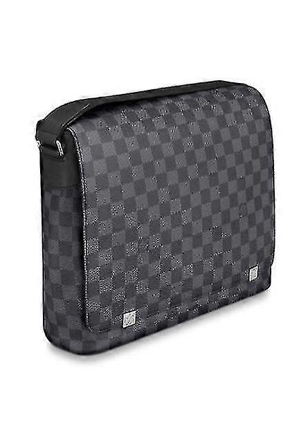 Leather Plaid Shoulder Crossbody Bag Unisex