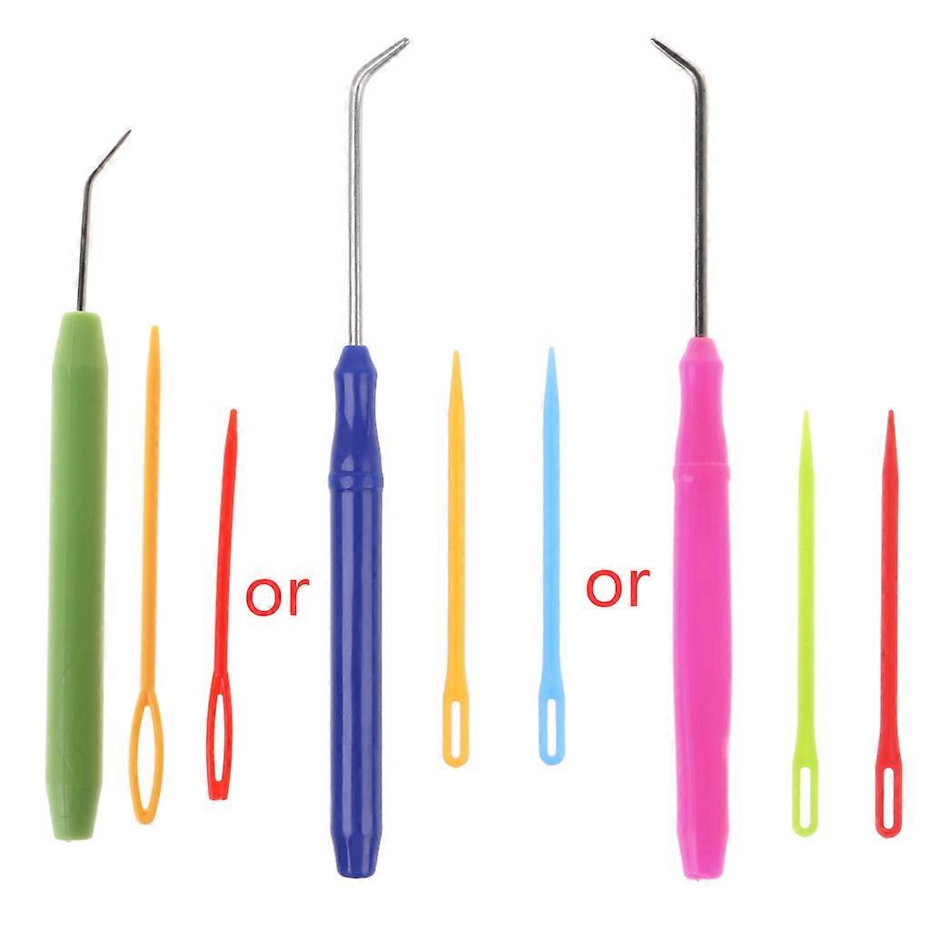  Plastic Crochet Needles Hooks Set Kit for Adults Beginners Knitting DIY Tool