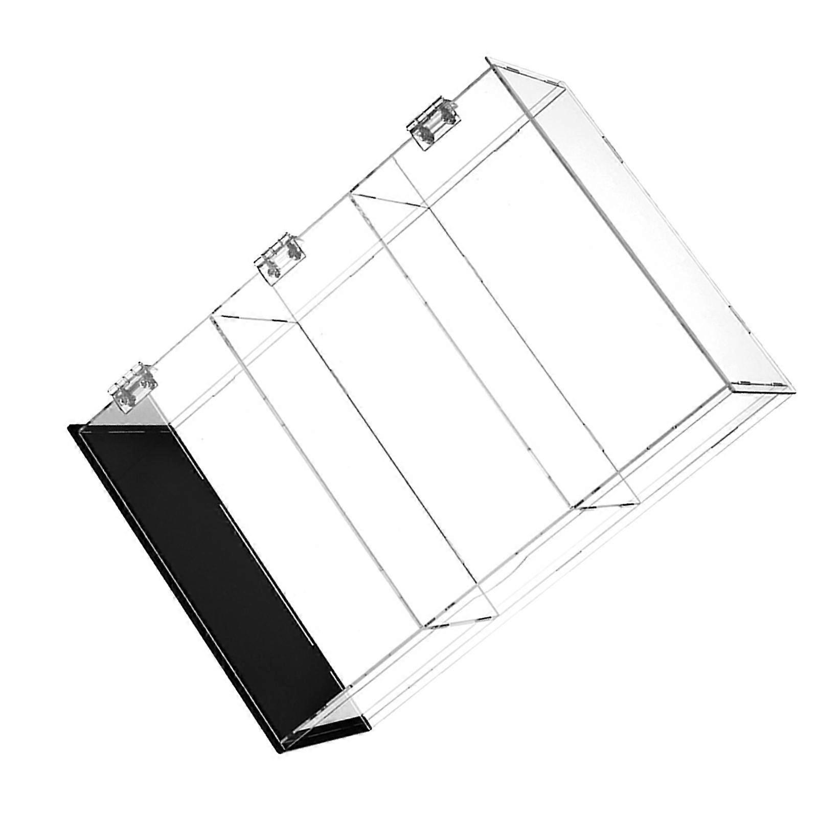 Dustproof Storage Cabinet Desktop for Action Figure Memorabilia Collectibles Black