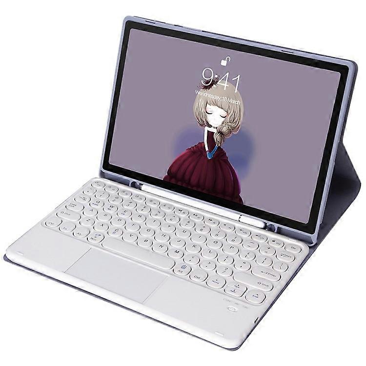 YA610B-A Compatible For Samsung Galaxy Tab S6 Lite (2022) 10.4 (P610 / P615) Bluetooth Keyboard Leather Case with Touchpad and Pen