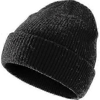 Classique Hommes Chaud Hiver Chapeaux Acrylique Tricot Manchette Bonnet Cap Chapeau De Bonnet Quotidien Chapeau