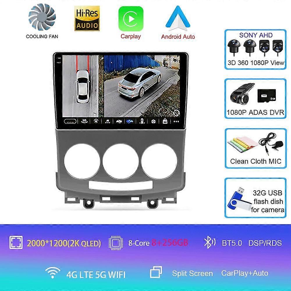 Autoradio Android 14 Pour Mazda 5 2005 2006 2007 2008 - 2010 Navigation Lecteur multimédia Stéréo Wifi+4g Vidéo Carplay Unité principale