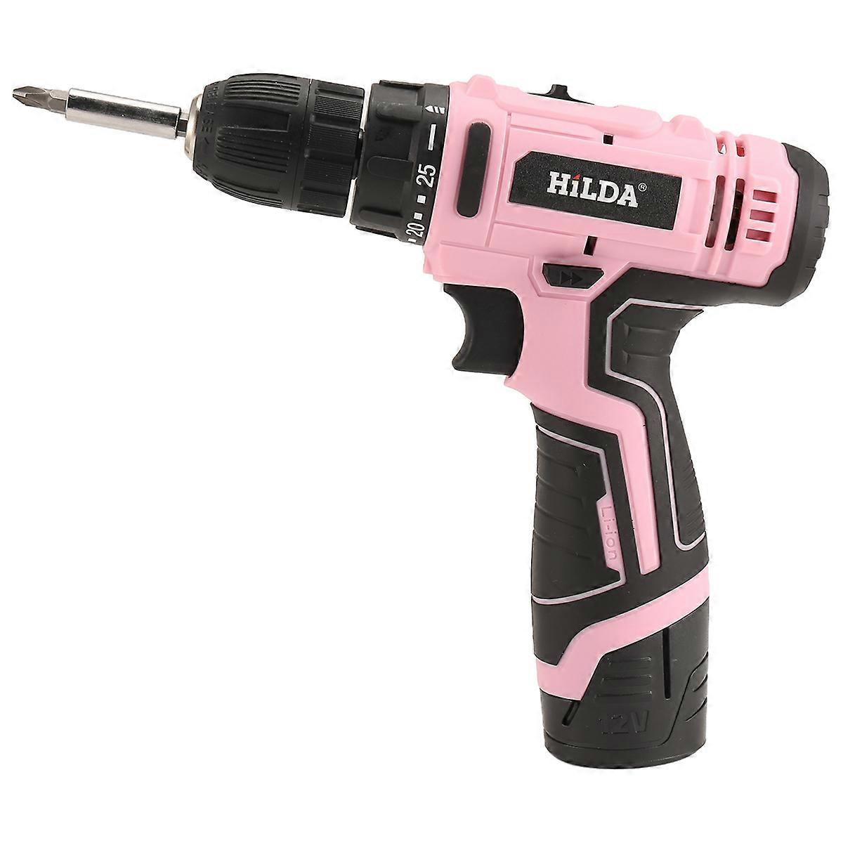 HILDA Electric Drill 12V Cordless Drill Electric Screwdriver Mini Wireless Power Driver DC Lithium-