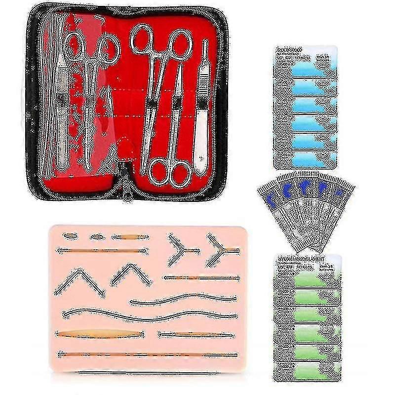 Complete Suture Kit For Students,including Silicone Suture Pad And Suture Tool Practice Suture Kit