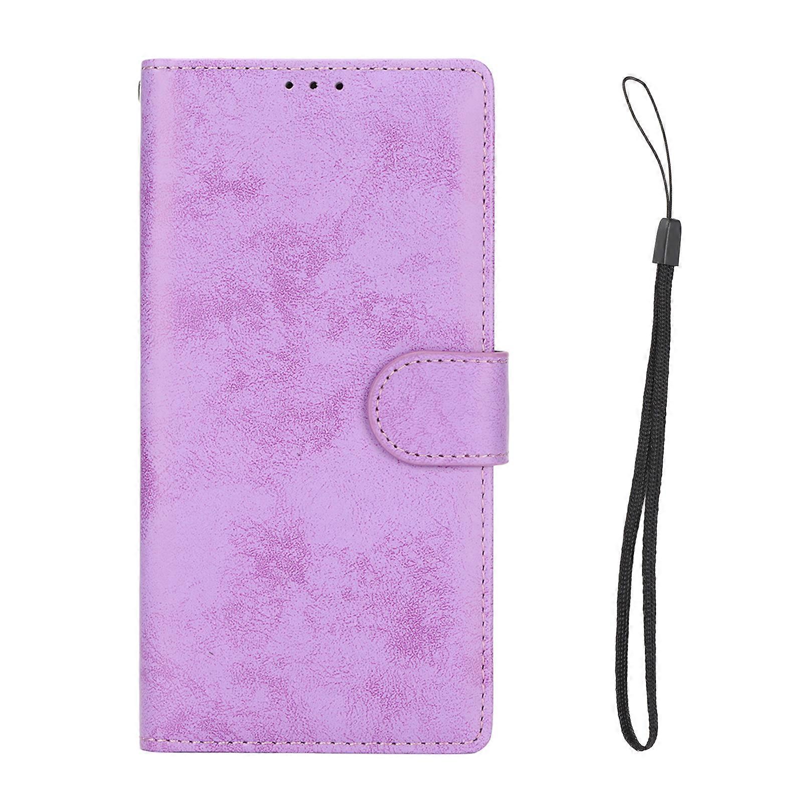 Purple 2-in-1 Magnetic Shockproof Wallet Phone Case with Stand for S22 Ultra