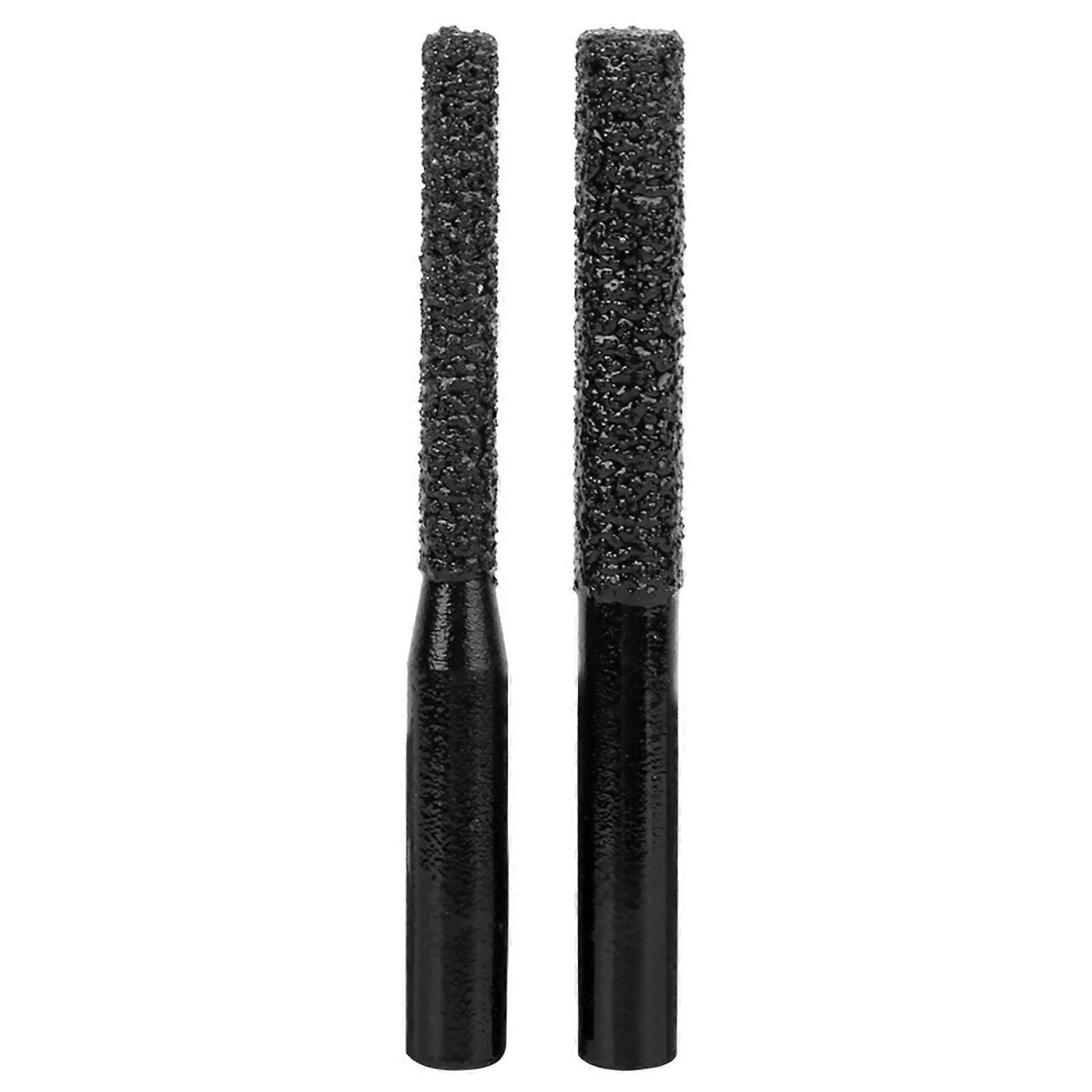 2Pcs Diamond Router Bits Black Brazed Straight Shank for Quartz Stone Marble Seam Knife Precision Cutting Tool
