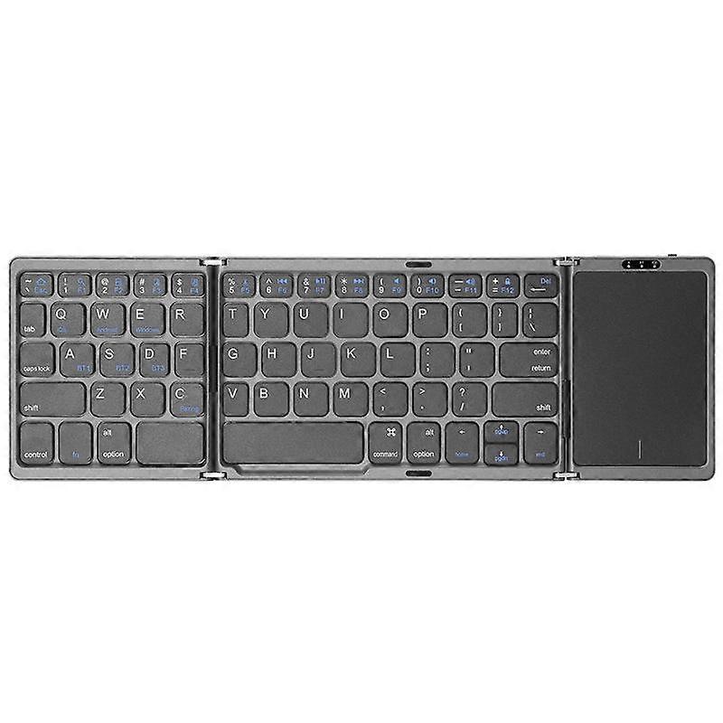 Mini-Drahtlose Bluetooth-Tastatur, tragbare Klapptastatur mit Touchpad für Windows Android IOS Tablet