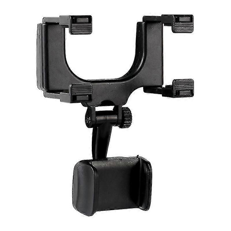 All Purpose Rearview Mirror Hanging Mount Portable Smartphone Holder Stand1pcsblack