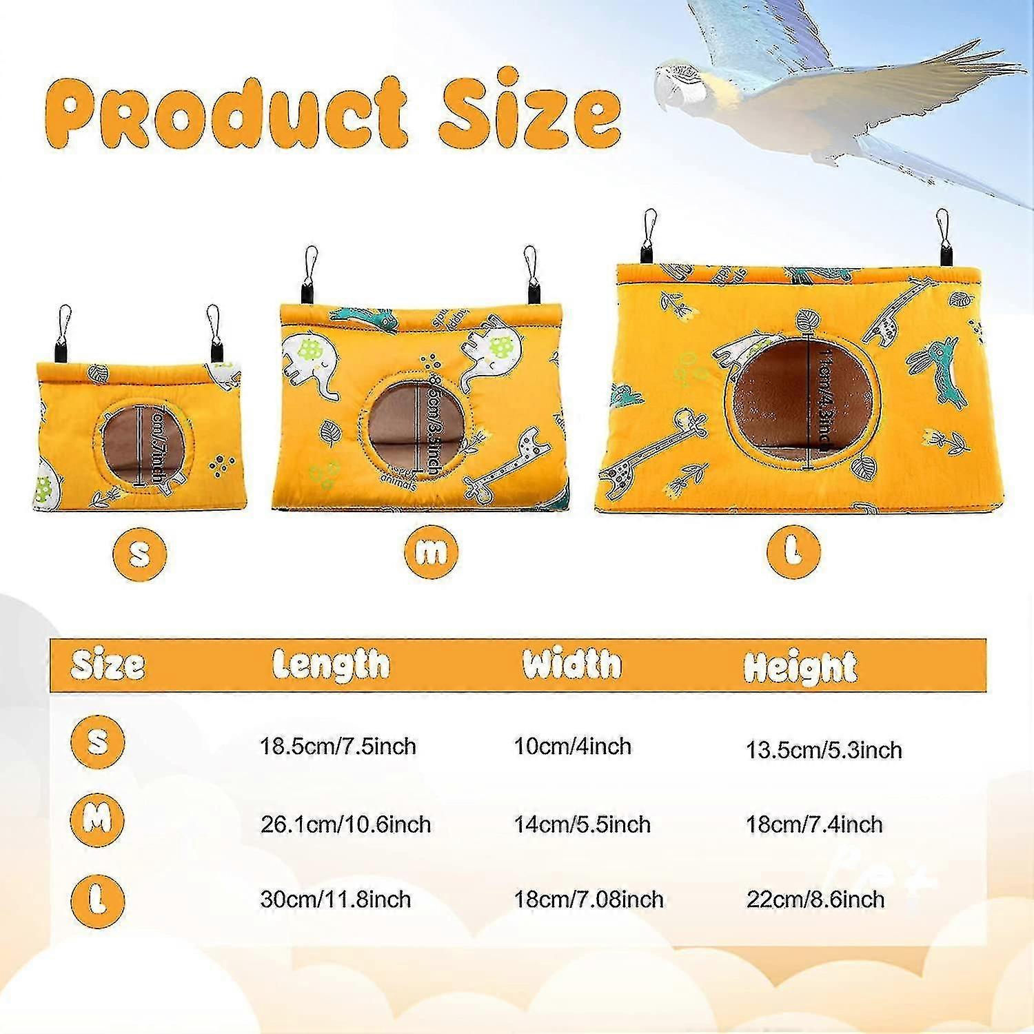 冬季温暖鸟巢屋吊床天鹅绒棚小屋笼鸟世外桃源睡床