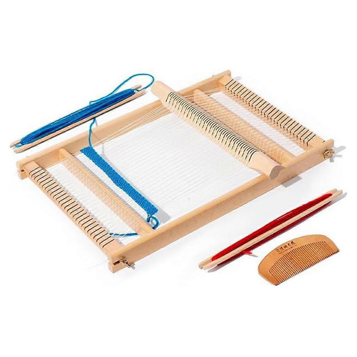 Kit de Tecelagem, 15,6 Polegadas H X 9,85 Polegadas W Tapeçaria de Madeira, Máquina de Tecelagem de Tricô à Mão DIY