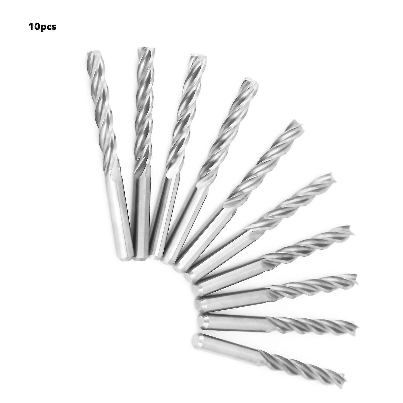 10pcs 3.175 x 22mm 4 Flute CNC Carbide Spiral End Mill