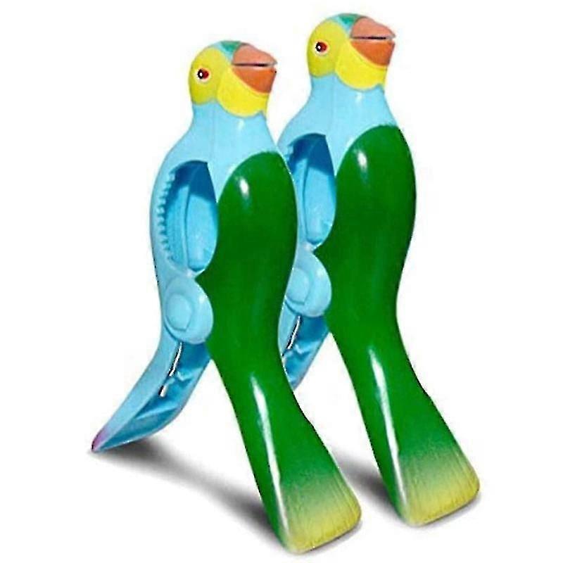 Clothes Pegs For Laundry - Parrot Towel Clips (pack Of 2)