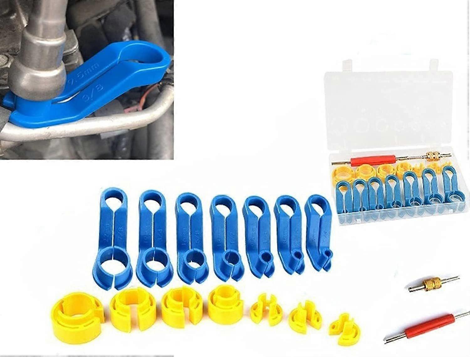 16Pcs Car AC Fuel Line Disconnect Tool Set Replacement Compressor Air Conditioning Hose Auto Repair Tools