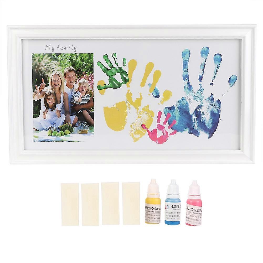 Family photo frame big handprint small handprint memorial photo frame set