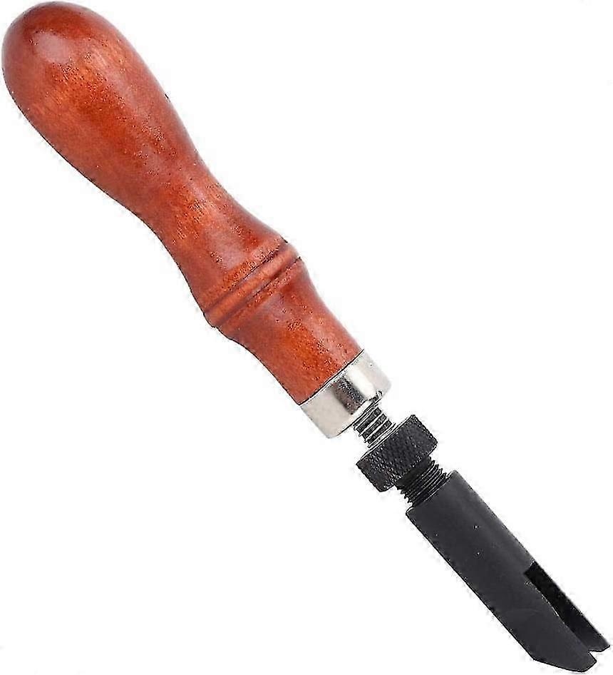 Leather Craft Tool V Type Push Grooving Device Adjustable Handle Groover Craft