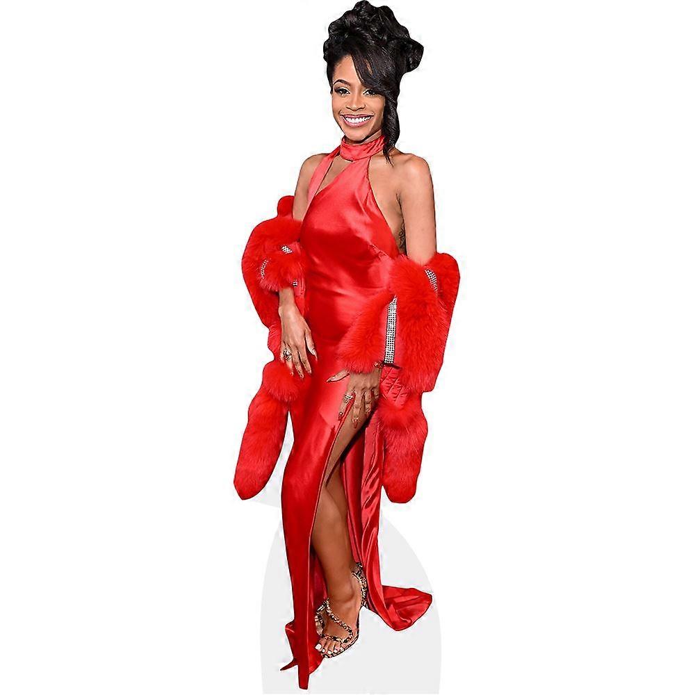 Danielle Laroach (Red Dress) Cardboard Cutout (lifesize OR mini size). Standee. Stand Up.