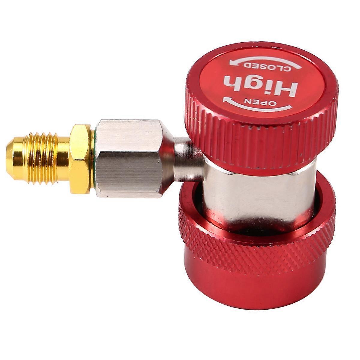 R134A Car Air Conditioner Fluoride Converter Quick Coupler Connector Adapter Adjustable Auto Repair Tools Red