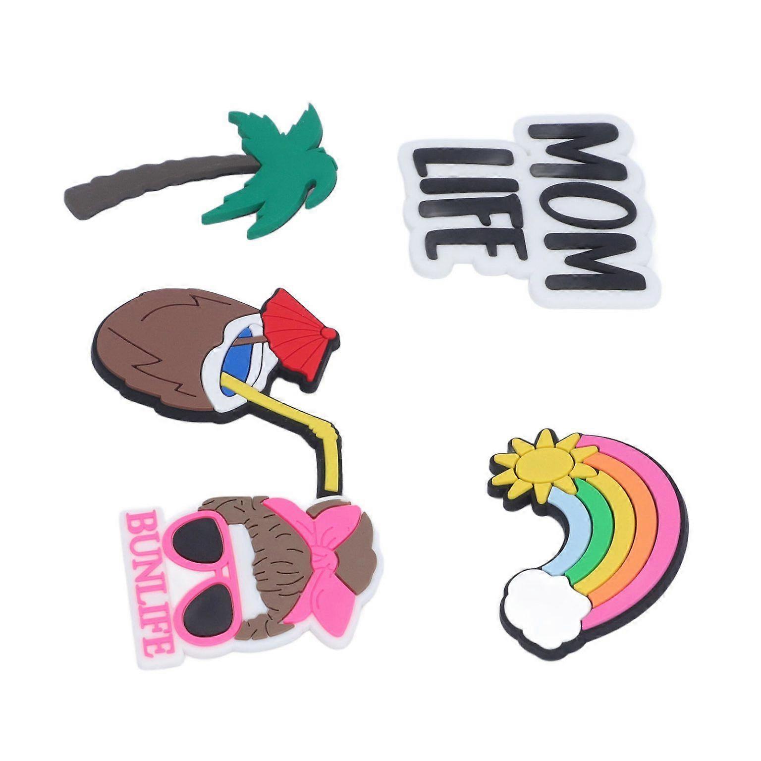 5-Piece Coconut Tree Silicone Beach Bag Decoration Set