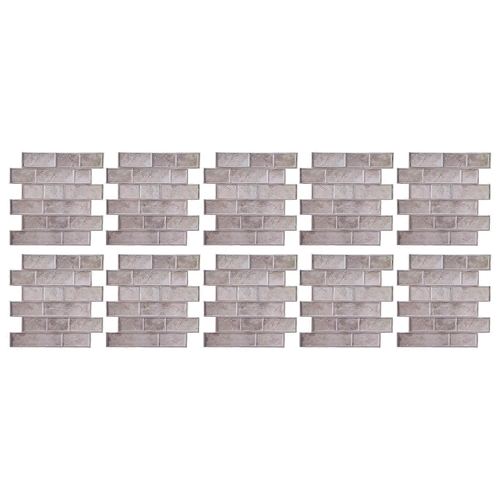 10Pcs Wall Sticker Self Adhesive Wallpaper 3-Dimensional Ceramic Tile Stickers Decoration