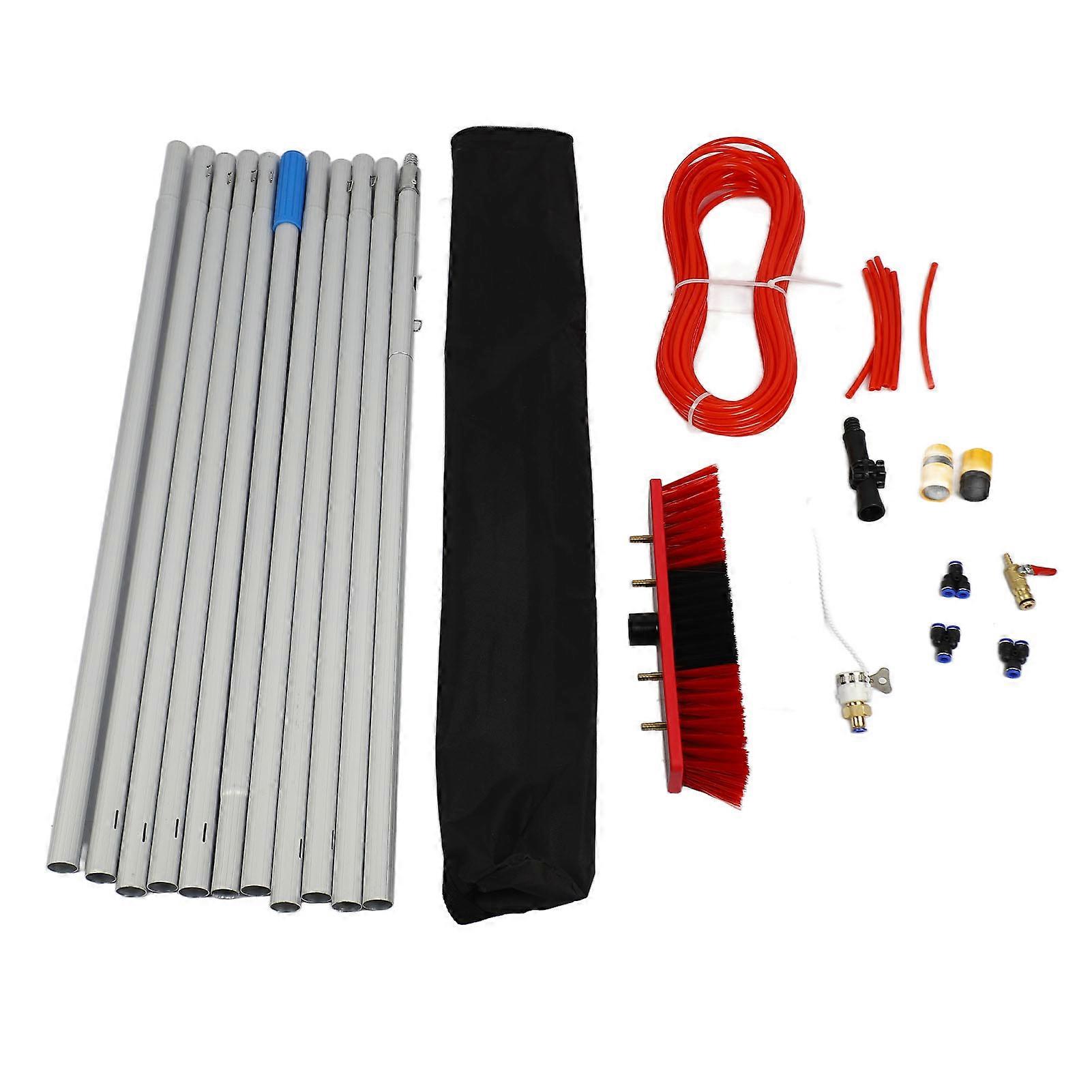 Solar Panel Cleaning Brush Telescopic Water Fed Pole Kit Portable Window Cleaning Spray Washer for Household