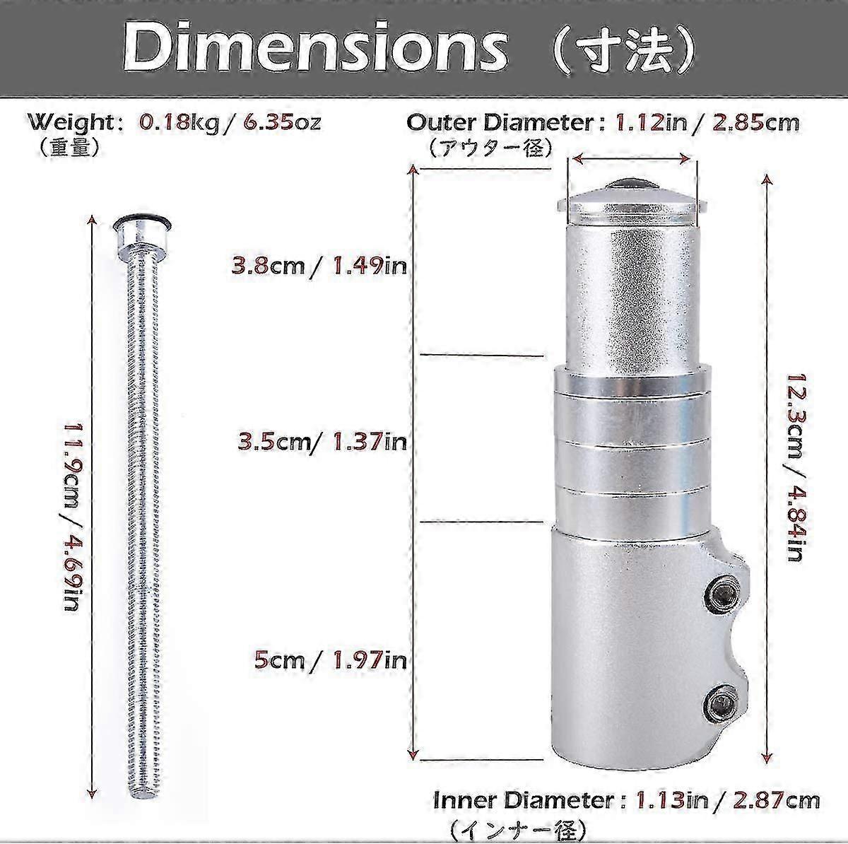 2025 - Mtb Bicycle Steerer Tube Extender, Height Adapter, Adjustable Ahead Stem, Aluminum Bicycle Handlebar