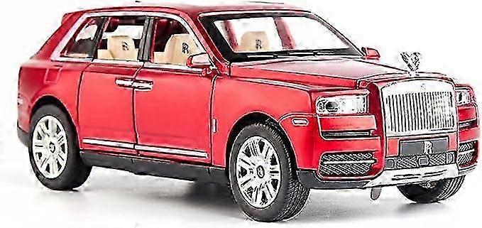1/24 Scale Rolls-Royce Cullinan SUV Model Car Toy, Zinc Alloy Pull Back Toy diecast Cars with Sound and Light for Kids Boy Girl Gift(Black)