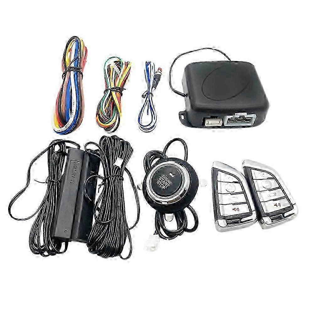 Car Engine One-Key Start-Stop Button System PKE Keyless Entry System Car Anti-Theft Alarm Remote Start Ignition System