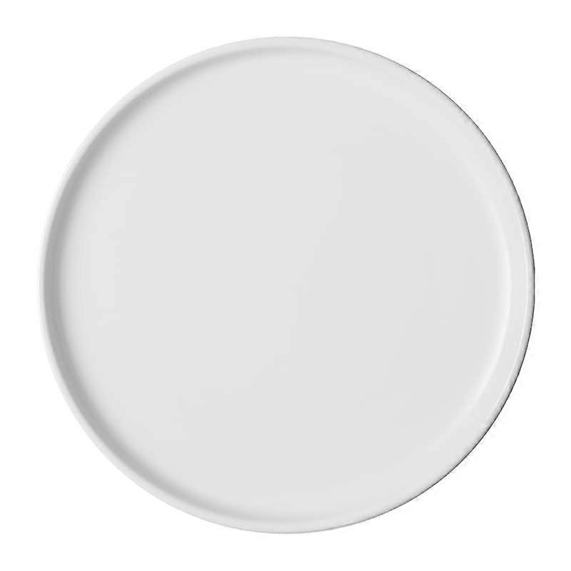 Ceramic White Plate Set for Snacks, 10 Inch Round Dinnerware, Home Dish, Dishwasher Safe