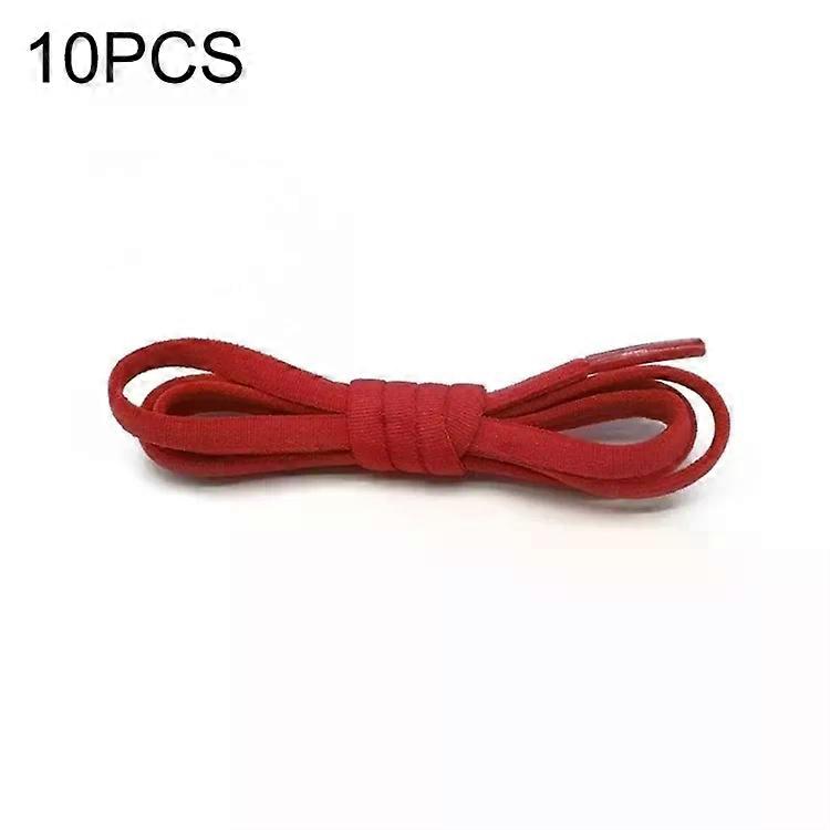 Stretch Spandex Shoe Laces-10 PCS Non-Binding Elastic,Red by Red