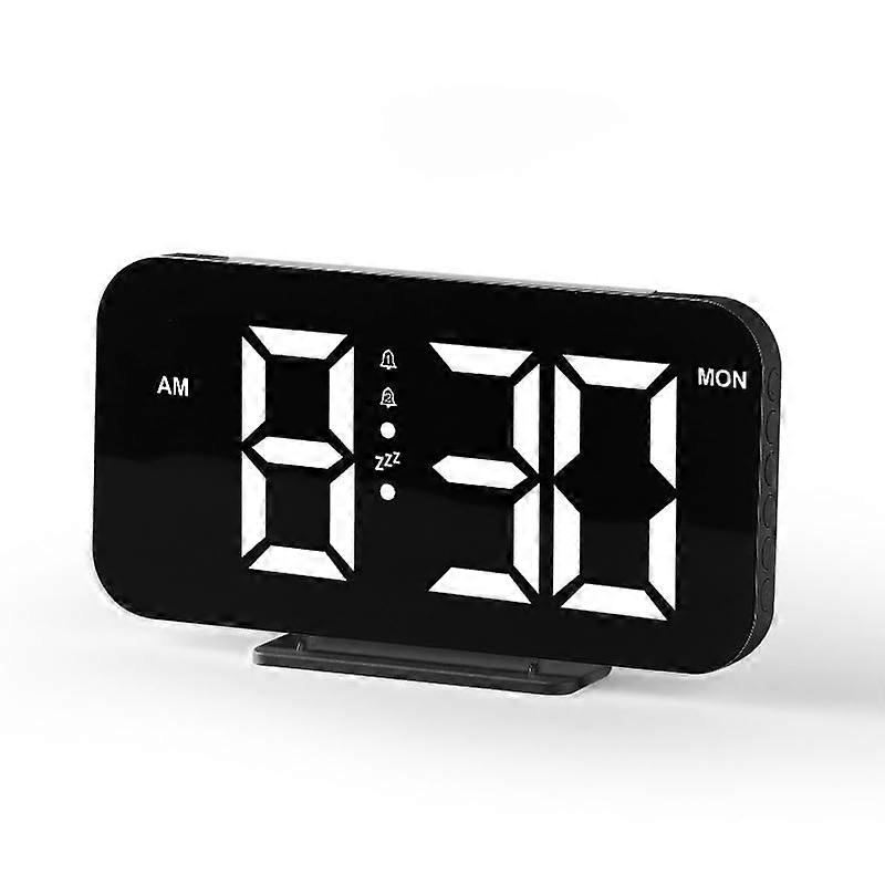Multi-Function Alarm Clock, Color Light, Electronic, Atmosphere Light (Black Shell White Light), RXZER63
