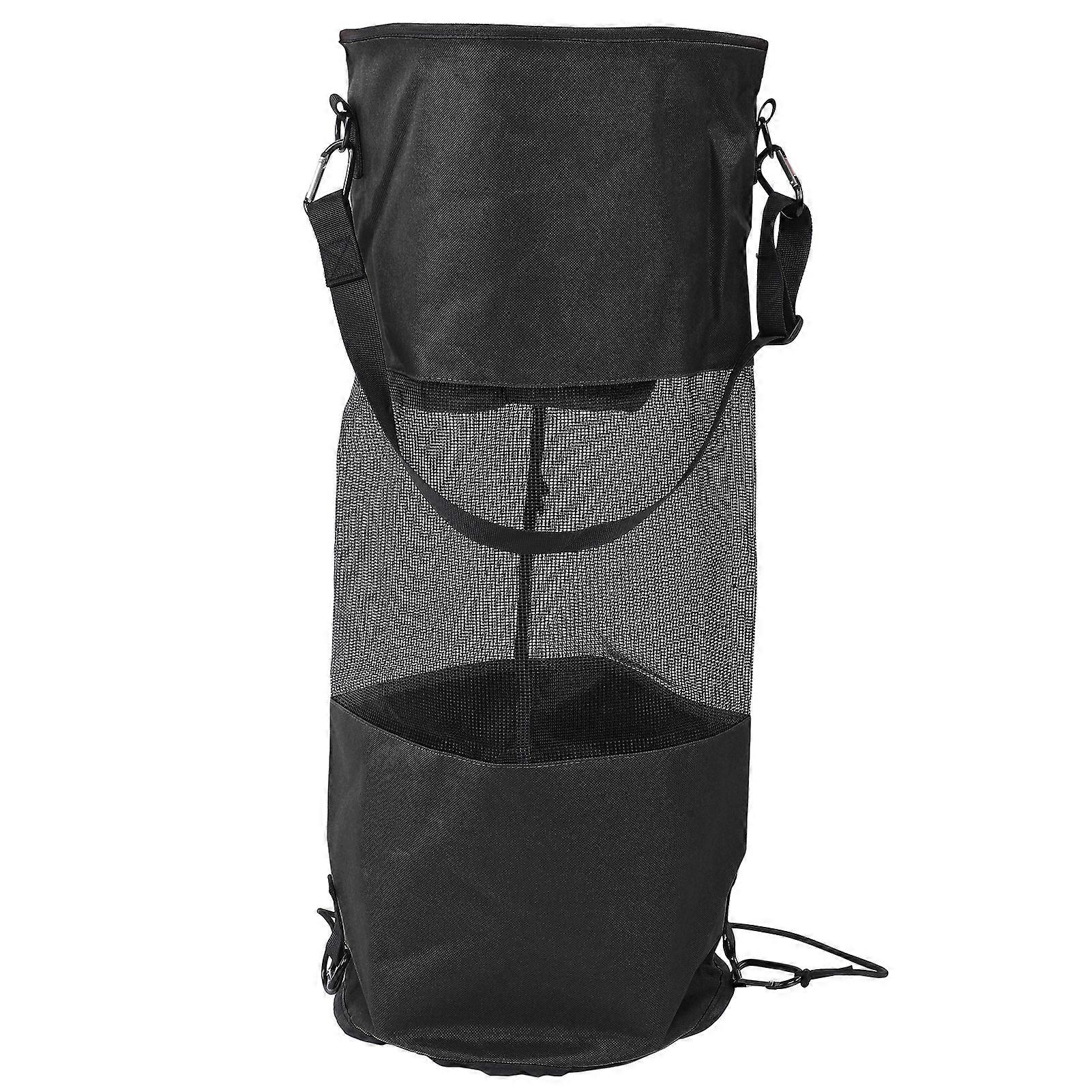 Boat Trash Bags Reusable Waterproof Portable Mesh Trash Bags for Boat Garbage StorageBlack