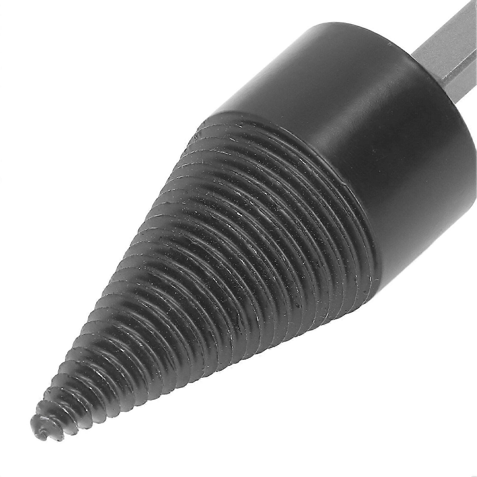 Carbon steel conical log splitting drill bit with 3 removable 42mm rods