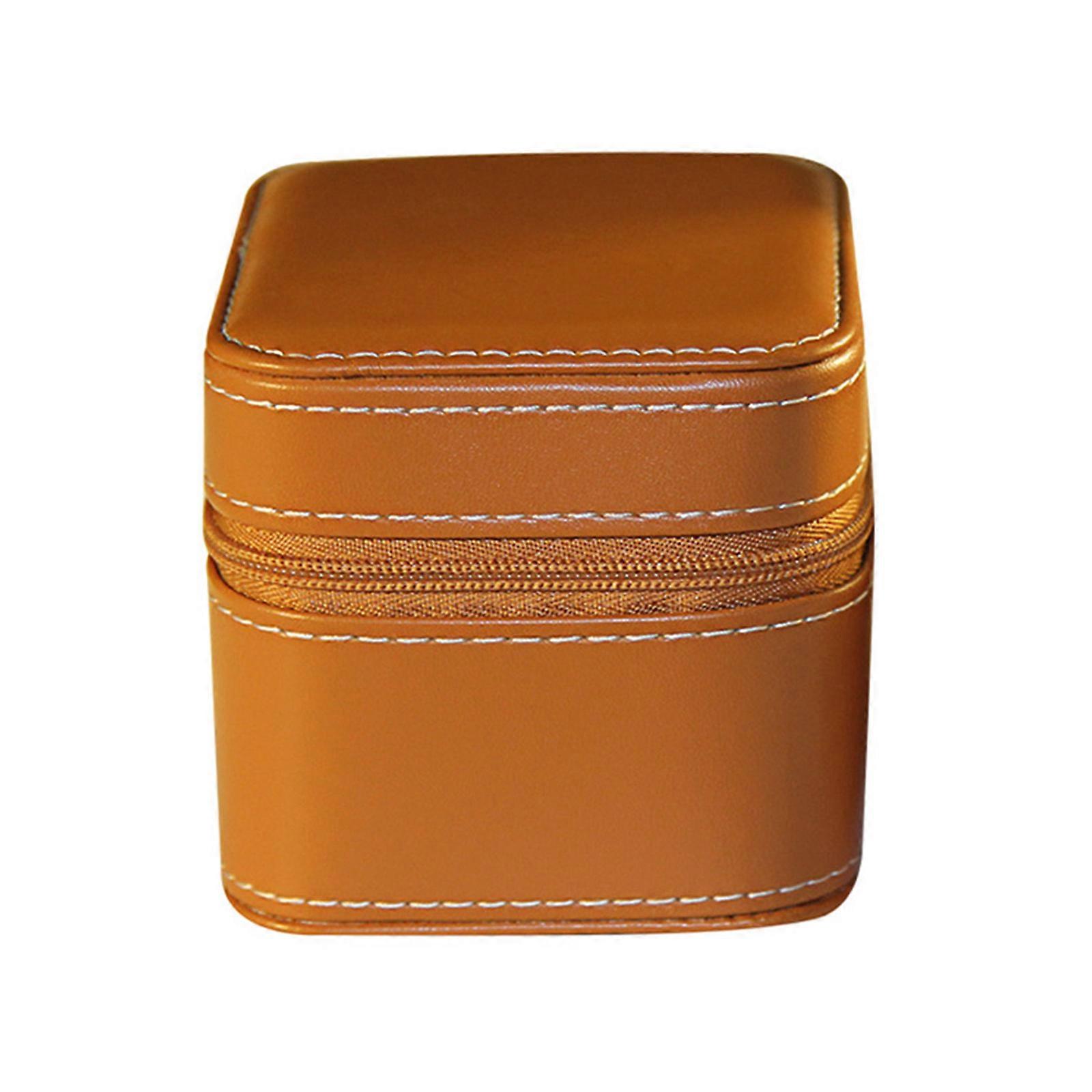 Leather Watch Gift Box Single Watch for Case Watch Storage for Case For Men Watch Box Single Wristwatch Display for Vale Orange