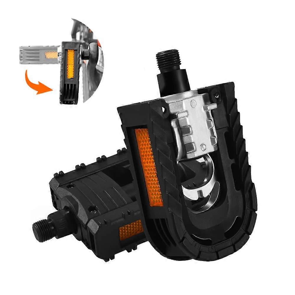Bicycle Folding Pedals Aluminum Alloy Wide Platform for Mountain Bikes, Lightweight and Durable Design