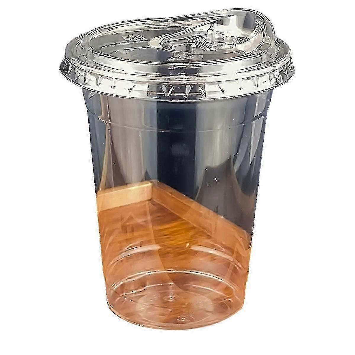 Gobelet en plastique de 14 oz avec couvercle d’abreuvement direct Dégustation de gobelet jetable transparent