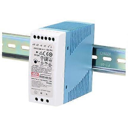 Mean Well MDR-60-5 50W 5V 10A Single Output Industrial DIN Rail Power Supply Model MDR-60 Suitable for Automation